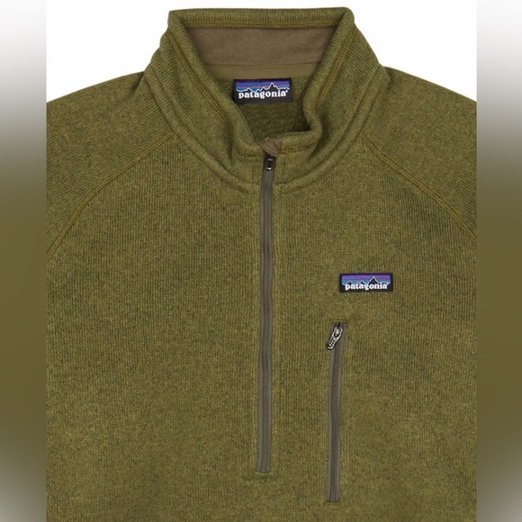 Patagonia Men's Better Sweater 1/4 Zip Olive Green Size L - Picture 2 of 9